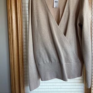 Ann TaylorPink with gold  wrap sweater